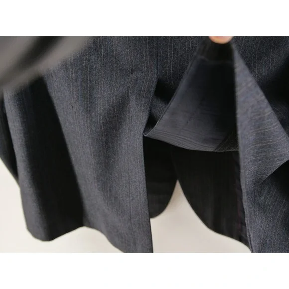 Hart Schaffner‎ Marx 2 Piece Suit 42L Gray Pinstripe Worsted Wool Pant Fit